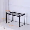 Estante de almacenamiento de hierro multicapa para gabinetes de cocina y encimeras, estante para ollas, estante para almacenamiento de condimentos, estante para tazones, estantería multiusos para la mesa