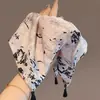 Lazo Estilo Ballet de Cuadros Azules Frescos de Encaje a Doble Cara Anillo para el Cabello de Intestino Grueso Anillo Cuadrado Cuerda para el Cabello Grande Estilo Mori para Mujer