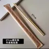Palillos desechables para hot pot, longitud extendida, palillos de bambú de una sola pieza de alta gama para restaurantes de comida para llevar, palillos de bambú redondos carbonizados
