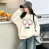 Roupas Infantis para Meninas Estilo Primavera/Outono 2026 Manga Raglan Desenho Animado Tendência Estiloso Moletom Infantil Solto Versátil Gola Redonda Blusa Tendência