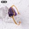 Pulseira de seda com pedra de cristal natural transfronteiriça pulseira de ametista enrolada à mão pulseira da moda joias atacado