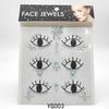 Adhesivos luminosos de acrílico de diamante para ojos, 3 pares, adhesivos para ojos, adhesivos para cejas, adhesivos de diamante para ojos, adhesivos luminosos para la cara, adhesivos de maquillaje para la cara para baile de fiesta