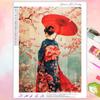 Ventas Directas de Fábrica 5D Pegatinas Serie Paisaje Personaje Estilo Japonés Set Pintura Diamante Diamante Cuadrado Redondo Completo Bordado Diamante Hecho a Mano