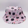Sombrero de Pescador con Dibujos de Animales Lindos para Mujer, Sombrero de Cubo Reversible de Dibujos Animados de Moda para Hombre, Sombrero de Protección Solar para Viajes al Aire Libre