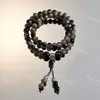 Pulsera Popular Transmisión en Vivo Douyin "Doble Capa Más Vendida" Estilo Chino Nuevo Pulsera de la Suerte con Cuentas Luna Creciente Perla Negra Regalo