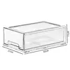 Caja de Almacenamiento de Escritorio Caja Organizadora de Oficina Apilable Extraíble Engrosada Tamaño Grande Papelería Transparente Tipo Cajón