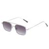 2062 Gafas de Sol Metálicas Cuadradas con Gradiente Atardecer Doble Puente para Hombres y Mujeres Venta al por Mayor de Gafas Amazon Protección UV