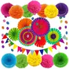 Abanico de Papel de Colores Traje Decoración para Fiesta Temática de Cumpleaños Graduación Traje Decoración Colgante Traje Triángulo Color
