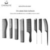Pente de Cauda Pontiaguda para Cabeleireiro em Fibra de Carbono, Corte de Cabelo Longo Profissional para Salão de Beleza, Pente Plano para Cabeleireiro Masculino Atacado