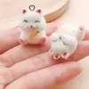 Mezcla 5 Animales Mascotas Lindos Artificiales Flocked de Resina Cachorro y Gatito Colgante Cuerda para Teléfono Móvil DIY Accesorios de Joyería