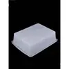 Cesta de plástico rectangular caja blanca cesta de almacenamiento de cocina marco caja de exhibición de alimentos comercial caja para conservar fresco no
