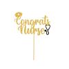 Nueva tarjeta de pastel de cumpleaños tema enfermera temporada de graduación candelabro decoración de postre letrero inserto para pastel venta al por mayor
