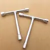 Llave de vaso de mango en T de tres piezas placa triangular corta herramienta manual doméstica tornillo hexagonal exterior de trinquete tipo T desmontaje