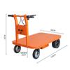 Camión de plataforma eléctrica de empuje manual transporte de cuatro ruedas sitio almacén jalar mercancías coche de batería fábrica invernadero coche de rotación
