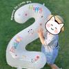 Balões de Número de Aniversário Impressos de 32 polegadas para Fotos de Um Ano, Decoração de Cena de Festa de Aniversário para Meninos e Meninas