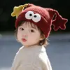 Chapéus de Bebê Fofos para Outono e Inverno, Chapéus de Tricô Quentes e Grossos para Meninos e Meninas, Chapéus de Lã à Prova de Vento Estilo Coreano, Modernos