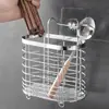 Caja de almacenamiento de acero inoxidable portapalillos de cocina jaula de palillos de pared estante multifuncional para palillos cuchillo y cuchara para el hogar