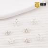 Suporte de flor de ouro 14K de alta retenção de cor espaçador hexagonal oco pulseira DIY artesanal suporte de contas acessórios de joia anel de vedação de pulseira