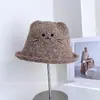 Nuevo Sombrero de Pescador de Moda con Borde Enrollado y Orejas de Gato Lindas para Mujer, Versátil, Casual, Cálido, a Prueba de Frío, Sombrero de Cubo de Moda
