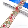 Nova tira de bordado étnico cor renda lantejoulas acessórios Dai fabricantes diretos 4CM de largura