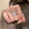 Estilo Nacional Estilo Palacio ~ Anillo de Circonita de Encaje para Mujer, Anillo de Lujo Accesible Anillo para Mujer, Anillo de Dedo Índice de Diseño Nicho