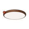 Lámpara de techo de frijol mágico retro protección ocular lámpara de dormitorio estilo antiguo silencioso color veta de madera restaurante estudio balcón lámpara Zhongshan