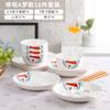 Tigela de porcelana de desenho animado estilo japonês Doraemon e prato adequado para uso doméstico Tigela de arroz Tigela de macarrão Tigela de sopa grande Prato Tigela de cerâmica