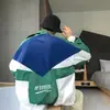 2018 Nueva Chaqueta Abrigo para Hombre Otoño e Invierno Adolescentes Estudiantes Bloque de Color de Moda Chaqueta Fina para Hombre Celebridad de Internet Chaqueta para Hombre