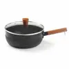Sartén Antiadherente Estilo Japonés de Piedra Maifan, Olla para Fideos, Pequeña Olla para Leche, Adecuada para Estufa de Gas y Cocina de Inducción, Sartén Antiadherente