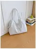 Bolsa de ombro casual de nicho estilo coreano com cordão, grande capacidade, bolsa para o dia a dia da mulher, poá vintage, bolsa tote versátil