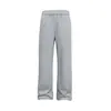 Sudadera de Manga Larga Gruesa Estilo Americano con Forro de Polar 500g Cálida Color Sólido Sudadera Recta Holgada Pantalones Casuales Anchos Cortos Hombre