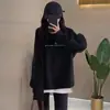 Nova Coleção Primavera, Outono e Inverno 2026: Moletom Feminino Casual, Soltinho e Fashion com Gola Redonda, Forrado com Fleece, Espessado para Aquecimento e Apresentando um Design Único