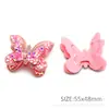 Pegatina de Mariposa de Conejo Diamante Tela No Tejida Pegatina DIY Diadema Pasador Joyería Accesorios Decorativos, 1Yc23638