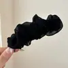 Pinza de Plátano de Gasa Elegante de Lunares Plisados para el Verano para Mujer 2026 Nuevo Pinza para Moño en la Parte Posterior de la Cabeza Accesorio Versátil para el Cabello