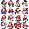 Zapatos de Muñeco de Nieve Navideño Hebilla de Zapato de Flor Regalo de Navidad Accesorios para Zapatos con Agujeros Decoración de Goma Suave de PVC Accesorios DIY Transfronterizo