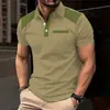 Camisa Polo de Verano para Hombre Nueva de Comercio Exterior Europeo y Americano Estampado 3D Casual de Negocios Manga Corta Polo para Exteriores