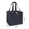 Bolsa Térmica Cuadrada de Gran Capacidad Portátil con Hielo para Exteriores Lonchera Bolsa de Picnic Bolsa Térmica Simple Espesa de Papel de Aluminio