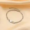 Pulsera de Acero Inoxidable Cadena Figaro Moda Simple Amor Pareja Pulsera para Hombres y Mujeres Joyería al por Mayor