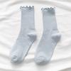 Calcetines con orejas de madera para mujer, calcetines de algodón de primavera y otoño, calcetines japoneses jk de verano de pelo fino, calcetines de encaje para mujer, bonitos