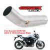 El escape modificado para motocicleta es adecuado para SUZUKI GSR750 GSX-S750 2011-2020 sección media del escape