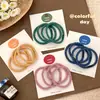 Set de Cintas de Pelo de Hilo de Colores Cintas de Pelo Simples de Alta Elasticidad Bandas de Goma Anillos para el Cabello Femeninos Versátiles Cintas para Coletas Accesorios para el Cabello