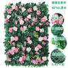 Parede de Fundo com Flores para Casamento Simulação de Parede de Flores Gramado Loja de Shopping Janela Porta Cabeça Decoração de Jardim Parede de Plantas Simulação Flor Artificial