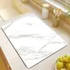Tapete Drenante Simple de Mármol al por Mayor Tapete Absorbente de Agua Antideslizante de Tierra de Diatomeas para Encimera Tapete para Mesa de Comedor Tapete para Fregadero de Cocina
