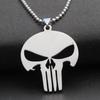Colar de caveira AliExpress Coreano Europeu e Americano Colar Masculino Comércio Exterior Personalidade Punisher Pingente Pequenas Jóias Atacado