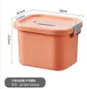 Caja de almacenamiento portátil caja de plástico con tapa para libros bocadillos caja organizadora caja de almacenamiento para ropa juguetes