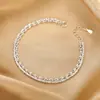 Pulsera de Grano de Arroz Cielo Estrellado de Plata Pura con Doble Línea, Diseño de Nicho, Moda de Alta Gama, Estilo Versátil, Estilo Minimalista, Unisex