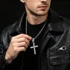 Pingente de Cruz Comércio Transfronteiriço Joias Hip-hop Europeias e Americanas Conjunto Completo Fonte Digital Moda Masculina Colar para Casal