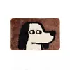 Tapete Personalizado para Entrada de Casa com Tema de Filhote, Tapete de Entrada de Veludo, Tapete Espesso Absorvente Antiderrapante para Banheiro com Desenho