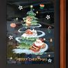 Decoração de Janela Estática Adesivo de Parede de Natal Árvore de Natal Trenó Papai Noel Rena PVC Adesivo de Parede Amazon