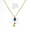 Corrente de clavícula colorida em formato de videira estilo vintage francês com flores de zircônia quadradas e ovais multicoloridas, colar nicho de alta qualidade banhado a ouro